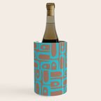 Mid Century Modern Piquet Vivid Pattern Inspired by PANTONE 17 1230 Color of the Year Mocha Mousse Wine Chiller Gallery Image 1