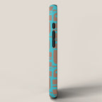 Mid Century Modern Piquet Vivid Pattern Inspired by PANTONE 17 1230 Color of the Year Mocha Mousse iPhone Case Gallery Image 2