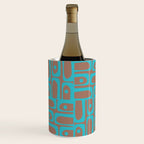 Mid Century Modern Piquet Vivid Pattern Inspired by PANTONE 17 1230 Color of the Year Mocha Mousse Wine Chiller Gallery Image 2