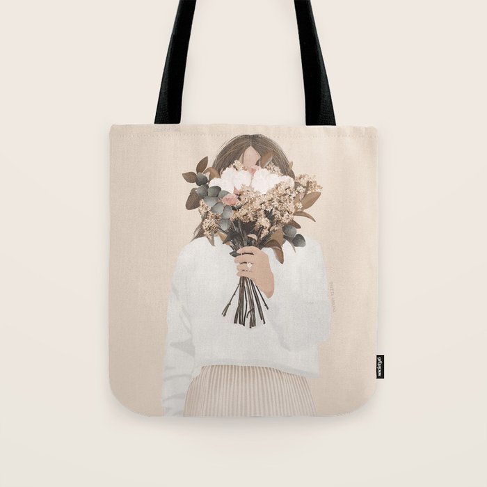 Audrielle Cream Tote Bag Gallery Image 1