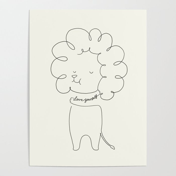Love Yourself Lion Poster Gallery Image 4