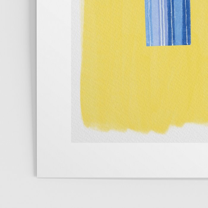 Vote Hand Lettering on Yellow Watercolor Background Poster Gallery Image 3