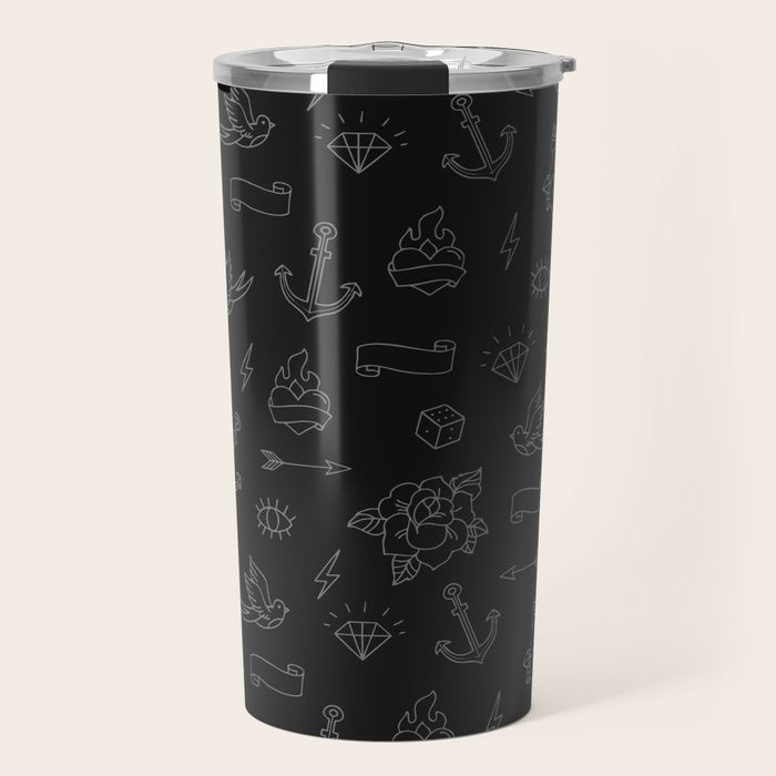 Minimalist Tattoos Travel Mug Gallery Image 1