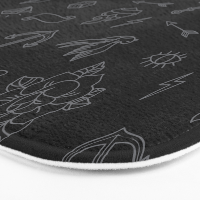 Minimalist Tattoos Bath Mat Gallery Image 3