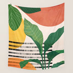 Tropical Garden Leaves 03 Wall Tapestry Gallery Image 4