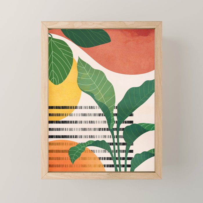 Tropical Garden Leaves 03 Mini Art Print Gallery Image 1