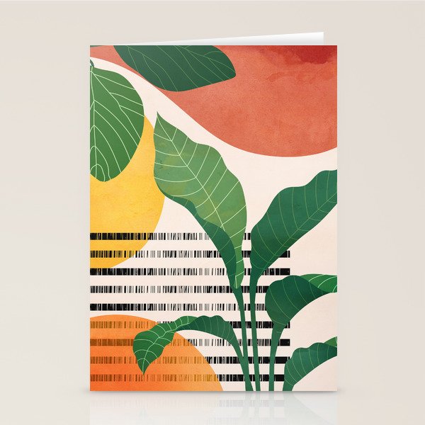 Tropical Garden Leaves 03 Stationery Card Gallery Image 2