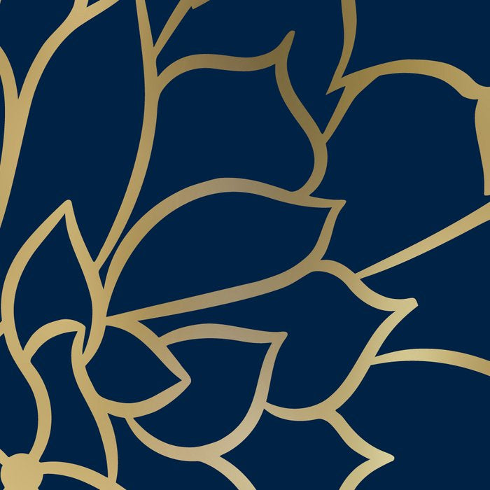 Gold and Navy Flower Coffee Mug Gallery Image 2