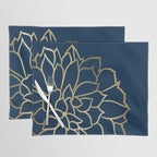Gold and Navy Flower Placemat Gallery Image 1