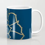 Gold and Navy Flower Coffee Mug Gallery Image 1