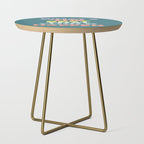 Whats The Best That Could Happen typography print in green, lilac, orange and yellow Side Table Gallery Image 1