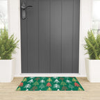 Green christmas pine tree doodle pattern Welcome Mat Gallery Image 3