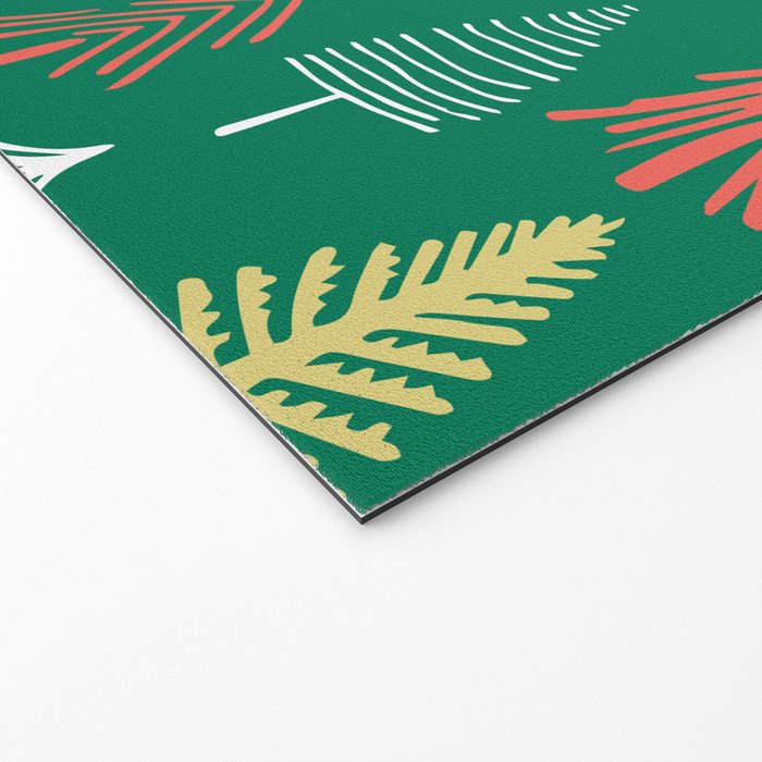Green christmas pine tree doodle pattern Welcome Mat Gallery Image 2