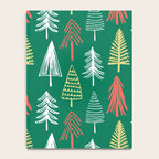 Green christmas pine tree doodle pattern Notebook Gallery Image 4