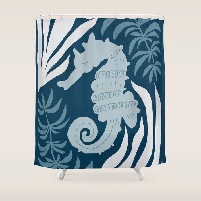 Seahorse Nest - Dark Shower Curtain Gallery Image 1