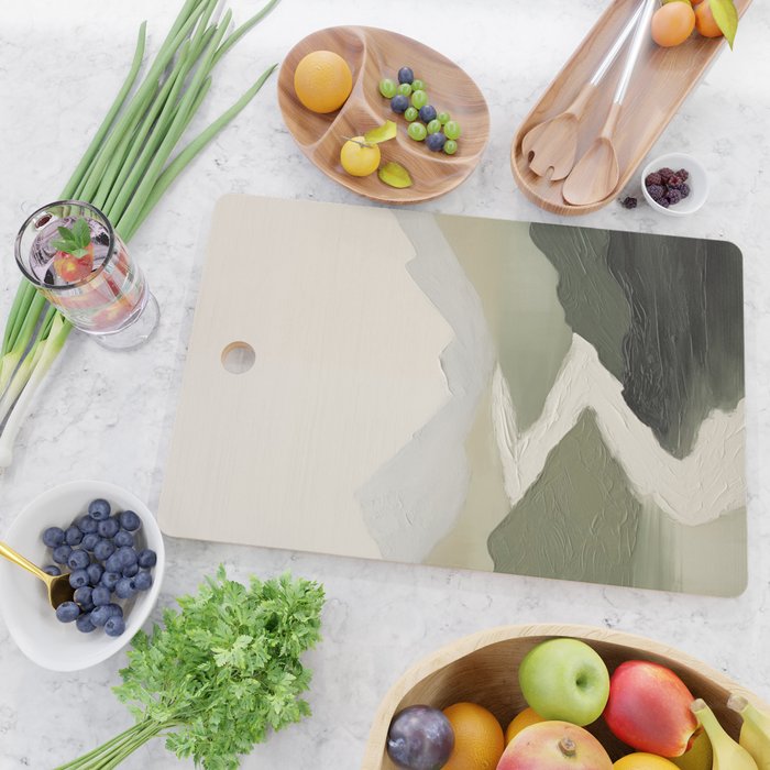 Sage Landscape Painting I Cutting Board Gallery Image 2
