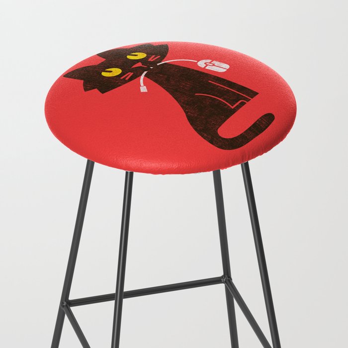 Fitz - Hungry hungry cat (and unfortunate mouse) Stool Gallery Image 2