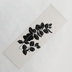 Eucalyptus line art - black Yoga Mat Gallery Image 1
