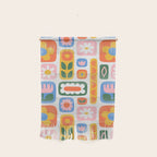 Vintage scandinavian floral art pattern Wall Hanging Gallery Image 1