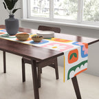 Vintage scandinavian floral art pattern Table Runner Gallery Image 2