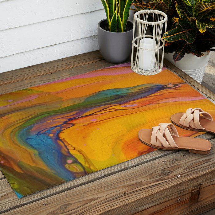 Rainbow River Outdoor Rug Gallery Image 2