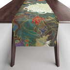 flower Japanese painting Table Runner Gallery Image 1