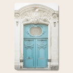 Blue Paris Door - Architecture Photograph, Travel Photography Cutting Board Gallery Image 1