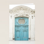 Blue Paris Door - Architecture Photograph, Travel Photography Stationery Card Gallery Image 2