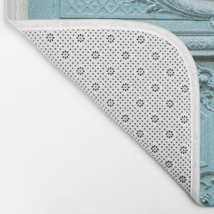 Blue Paris Door - Architecture Photograph, Travel Photography Bath Mat Gallery Image 2