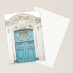 Blue Paris Door - Architecture Photograph, Travel Photography Stationery Card Gallery Image 2