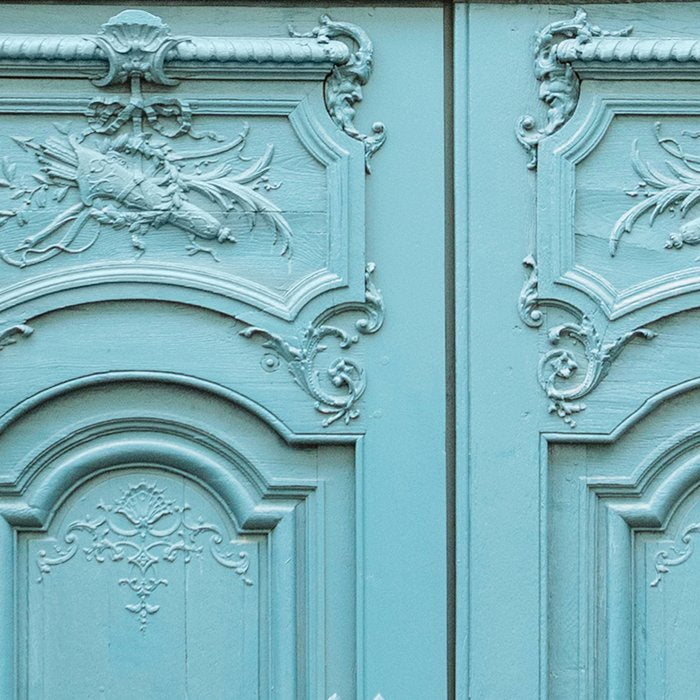 Blue Paris Door - Architecture Photograph, Travel Photography Coffee Mug Gallery Image 2