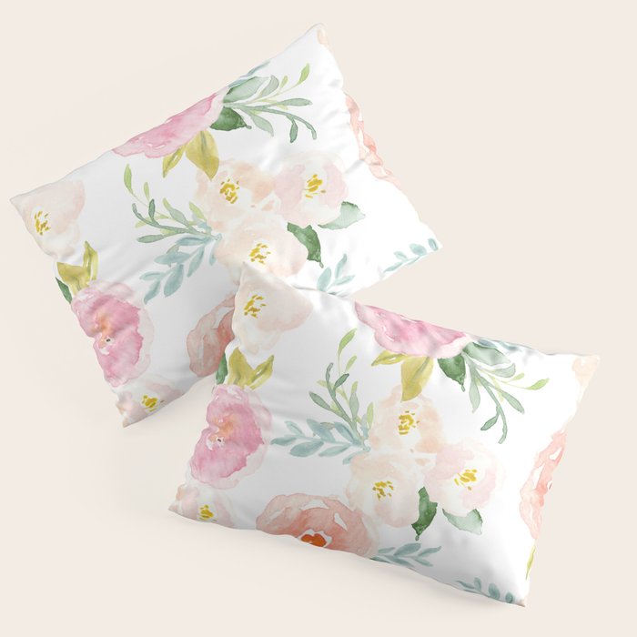 Sweet Pink Blooms (Floral 02) Pillow Sham Gallery Image 3