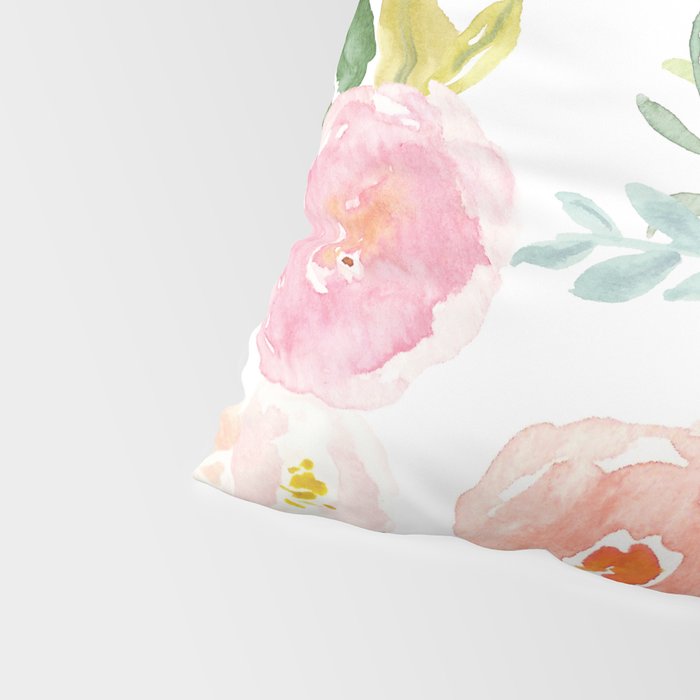 Sweet Pink Blooms (Floral 02) Pillow Sham Gallery Image 4