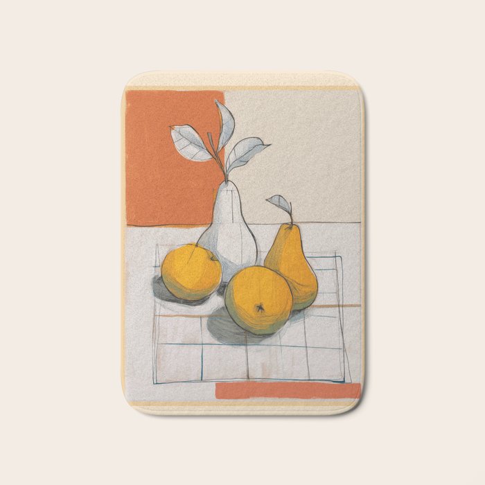Modern Pear Still Life Bath Mat Gallery Image 1