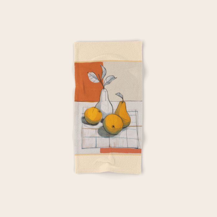 Modern Pear Still Life Bath Towel Gallery Image 1