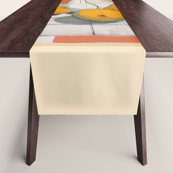 Modern Pear Still Life Table Runner Gallery Image 1
