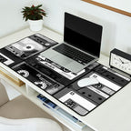 Something Nostalgic - black and white #decor #society6 #buyart Desk Mat Gallery Image 2