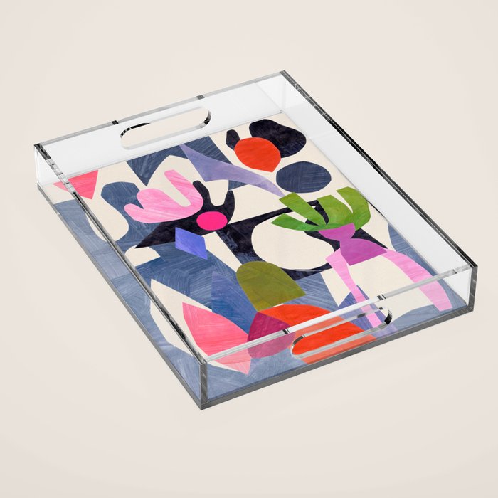 Mid Night Cactus Acrylic Tray Gallery Image 1