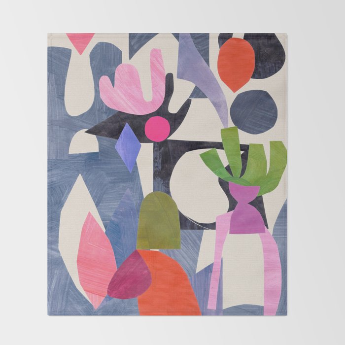 Mid Night Cactus Throw Blanket Gallery Image 2