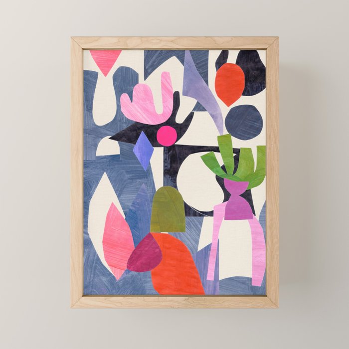 Mid Night Cactus Mini Art Print Gallery Image 1