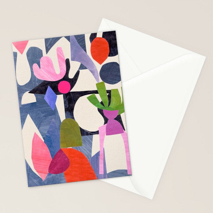 Mid Night Cactus Stationery Card Gallery Image 2