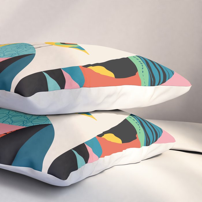Mid-Century Fox Pillow Sham Gallery Image 3