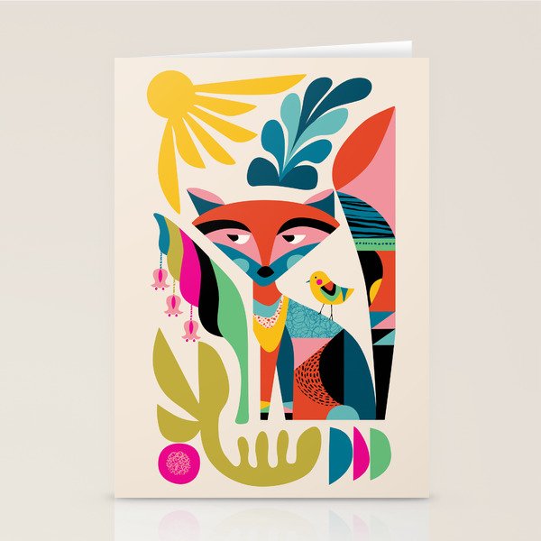 Mid-Century Fox Stationery Card Gallery Image 2