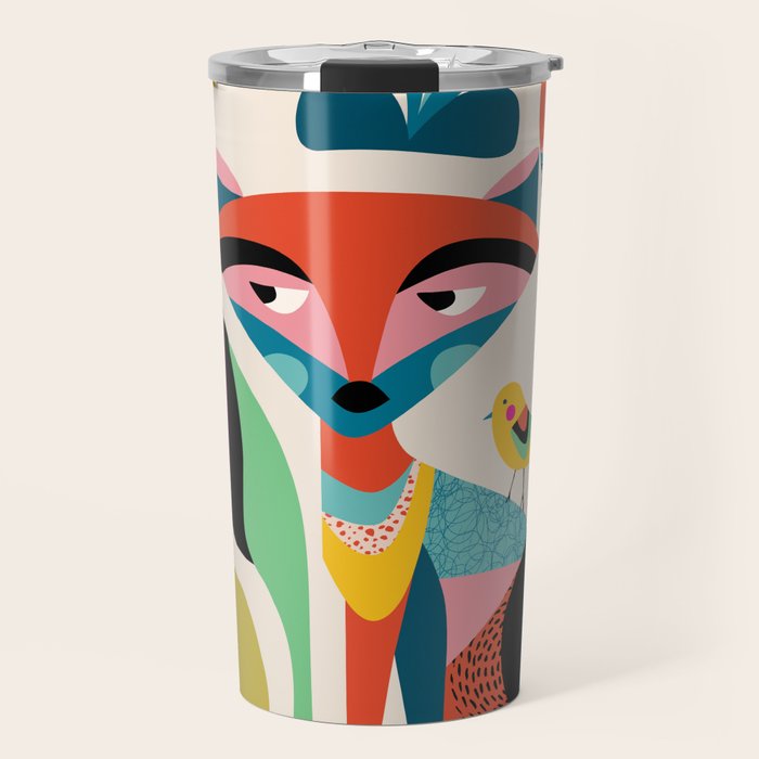 Mid-Century Fox Travel Mug Gallery Image 1