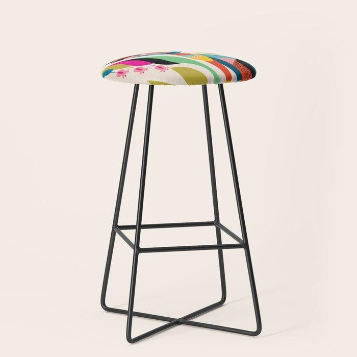 Mid-Century Fox Stool Gallery Image 1