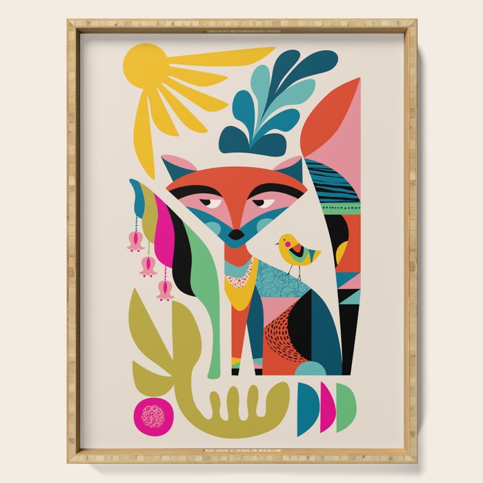 Mid-Century Fox Serving Tray Gallery Image 1