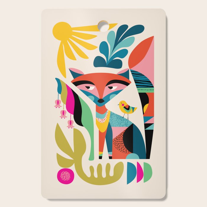 Mid-Century Fox Cutting Board Gallery Image 1