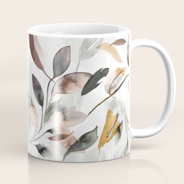 Harvest 2025 Mystic Watercolor Leaves Fall Coffee Mug Gallery Image 1