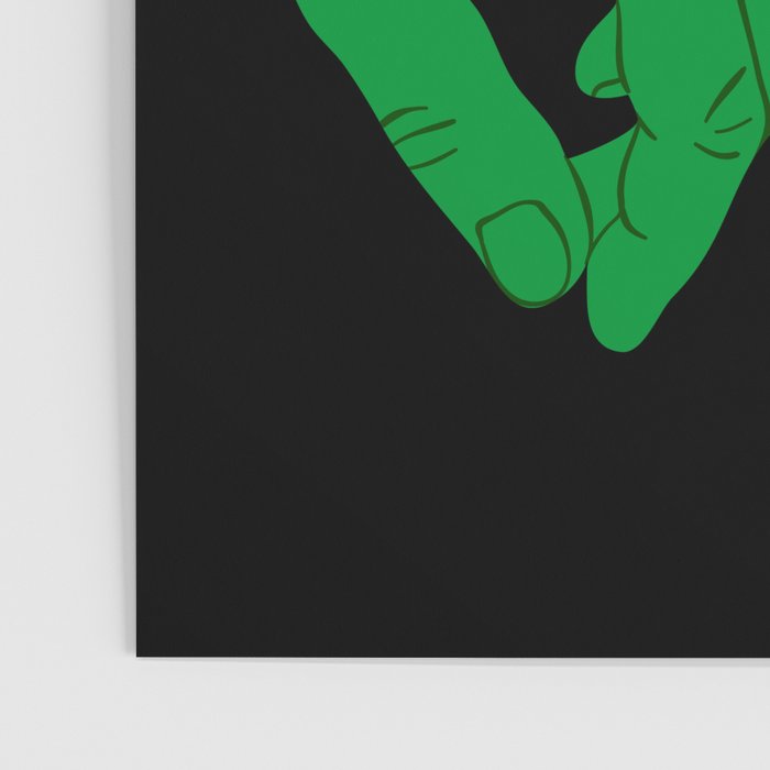 Colorful people holding hands flat cartoon illustration print Poster Gallery Image 3