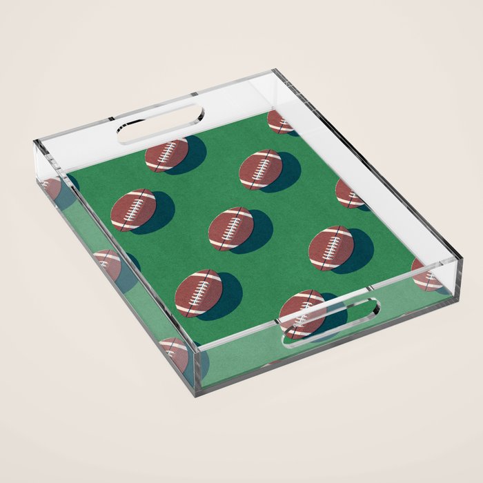 BALLS American Football - pattern Acrylic Tray Gallery Image 1